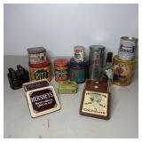 Assorted Tin Containers- Hershey's, Ritz, Singer,