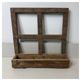 18' Rustic Weathered Window Frame with Planter