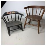 Children's Wood Hand Painted Rocking Chair &