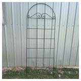 82' Black Metal Arch Top Garden Trellis