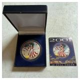 2000 American 1 oz Silver Eagle 'Colorized' $1