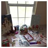Christmas Wrapping Supplies- Bows, Stickers,