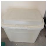 Clear Storage Tote with Connected Lid