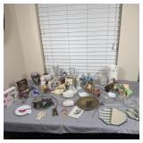Assorted Home Decor- Vases, Figurines, Stained