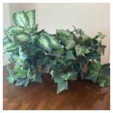 17" Basket & Artificial Plant