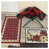Christmas Tree Stand, Rugs, & Tree Skirt