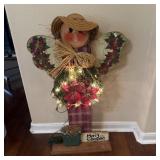 33" Rustic Wooden Angel Christmas Decoration