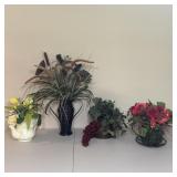 (4) Potted Artificial Plants