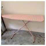 Vintage Pink Metal Ironing Board