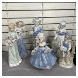(6) Vintage Porcelain Figurines