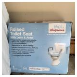 Raised Toilet Seat with Lock & Arms
