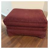 Red Ottoman on Wheels