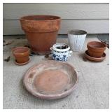 Assorted Planters- Terra Cotta, Metal, Ceramic