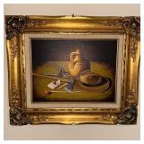 23x19 Vintage Signed Original Oil Canvas Painting