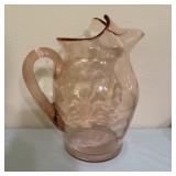 10" Pink Depression Glass Pitcher