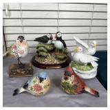 Bird Figurines & Music Box