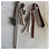 (3) Chain Wrenches- Blue-Point, Vise Grip, OTC