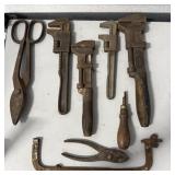 (8) Antique Industrial Hand Tools- Pliers,
