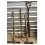 Antique Axes & Shovel