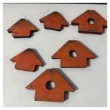 (6) Red Welding Magnets