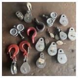 Assorted Pulley Blocks & Hooks