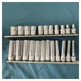 (23) Snap-on 1/4"-3/8" Drive Deep & Shallow Metric