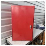 #1 Red Wall Hanging Locking Metal Cabinet with Key