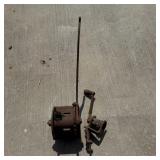 Antique Forklift & Chain Hook