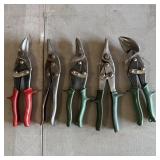 (6) Tin Snips- Blue Point, Wiss, Diamalloy