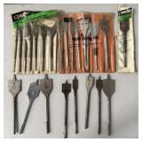 Assorted Wood Boring Spade Bits- Sears, Credo
