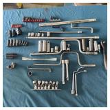 Assorted Tools- Sockets, Speeder Wrenches, Breaker