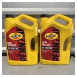 (2) Full Pennzoil High Mileage SAE 10W-30