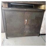 Vintage LYON Olive Green Metal Industrial Storage