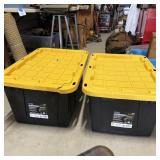 (2) Project Source Heavy Duty 27-Gal Totes