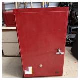 #2 Red Wall Hanging Locking Metal Cabinet with Key