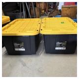 READ (2) Project Source Heavy Duty 27-Gal Totes