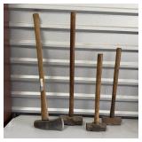 (1) Axe & (3) Sledgehammers