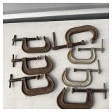(7) 3" C Clamps-1430-3", Maximin, USA