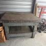 44x37x29 Wood Base Metal Top Work Table