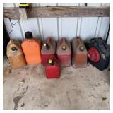 (6) Gas Cans (1) Oil Pan