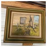 21x18 Vintage Framed Painting by Ellen Griffin