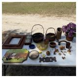 Vintage Home Decor- Floral Pendent, GLass Bowls,