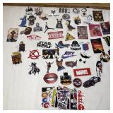 Assorted Stickers- Nike, Batman, Marvel, 7 More