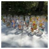 (17) 70s/80s Pepsi, Pizza Hut Animation Glass