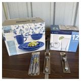 New Dishes- Home 16Pc Dinnerware Set, Anchor 12Pc