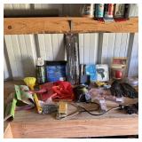 Table Lot- Gloves, Poncho, Deck Pads, Mighty