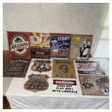 (11) Metal Signs- Tom & Jerry, Coors, Pepsi, &