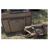 Vintage 1980s Tweed Oscar de la Renta Suitcase