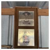 29x16 Framed Plaques 1st Place Award for