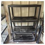 55" 4 Tier Plastic Storage Shelving Unit